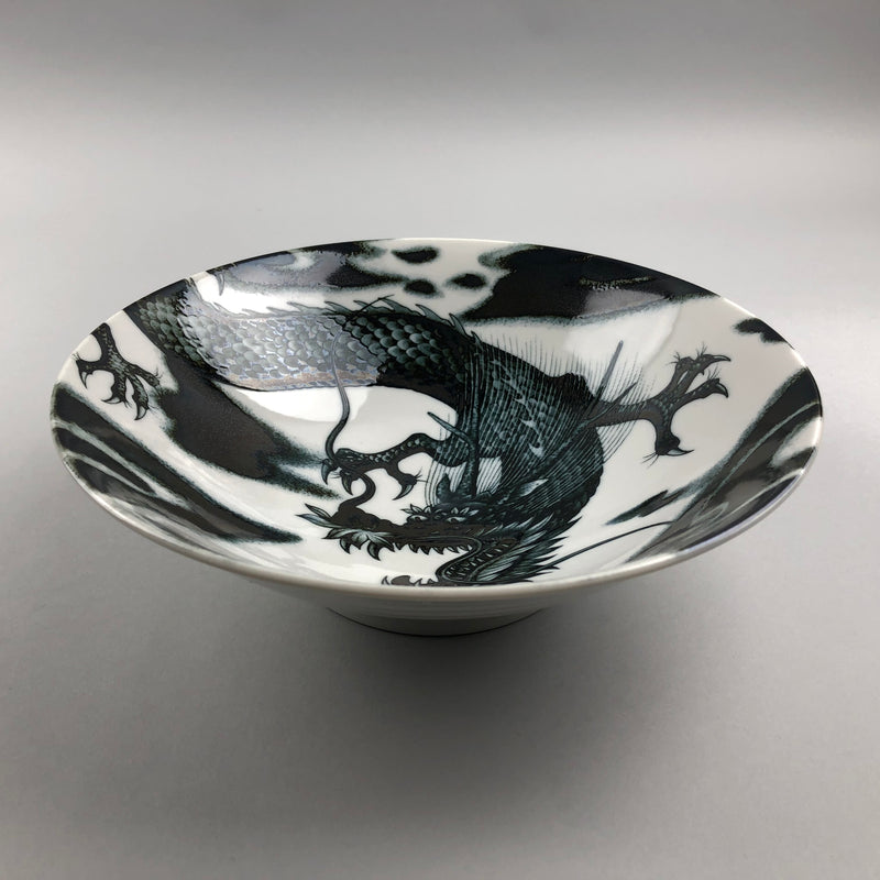 Imari-Ink Low Bowl - Dragon, 9 7/8" dia., 48 oz in two colors(Black and Blue)