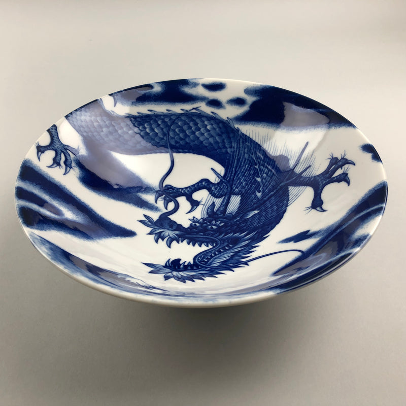 Imari-Ink Low Bowl - Dragon, 9 7/8" dia., 48 oz in two colors(Black and Blue)