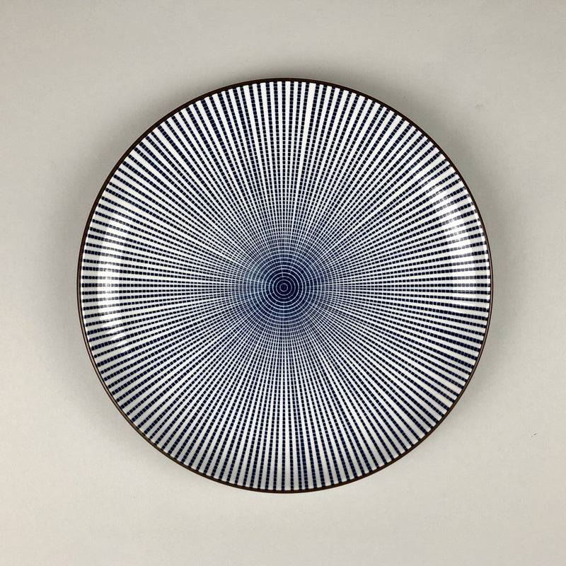 Restaurant Equipment 日本食 日式厨具 Discount 和食 Manhattan New York Japanese Ceramics Navy White Stripe Shima Plate 