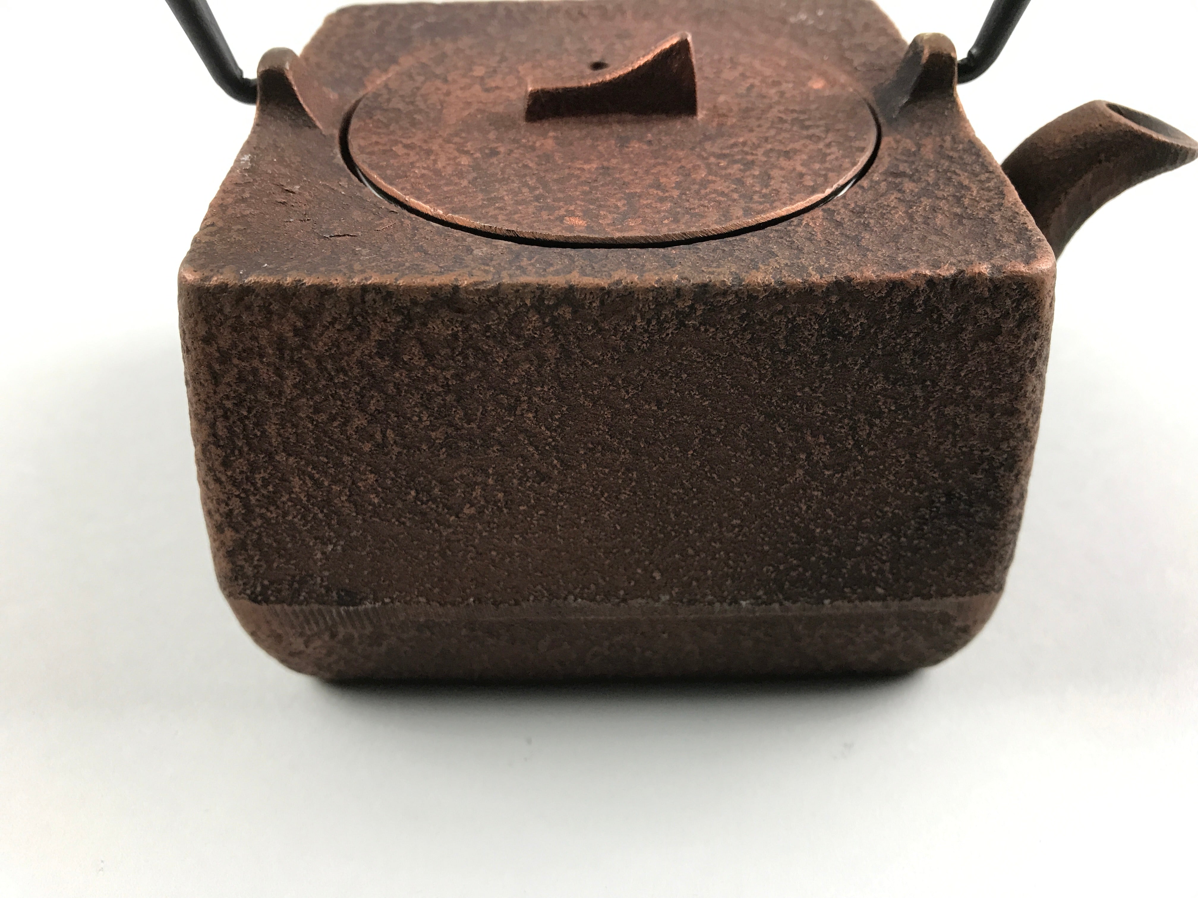 Nanbu Square Cast Iron Copper Teapot 16 oz, Made in Japan