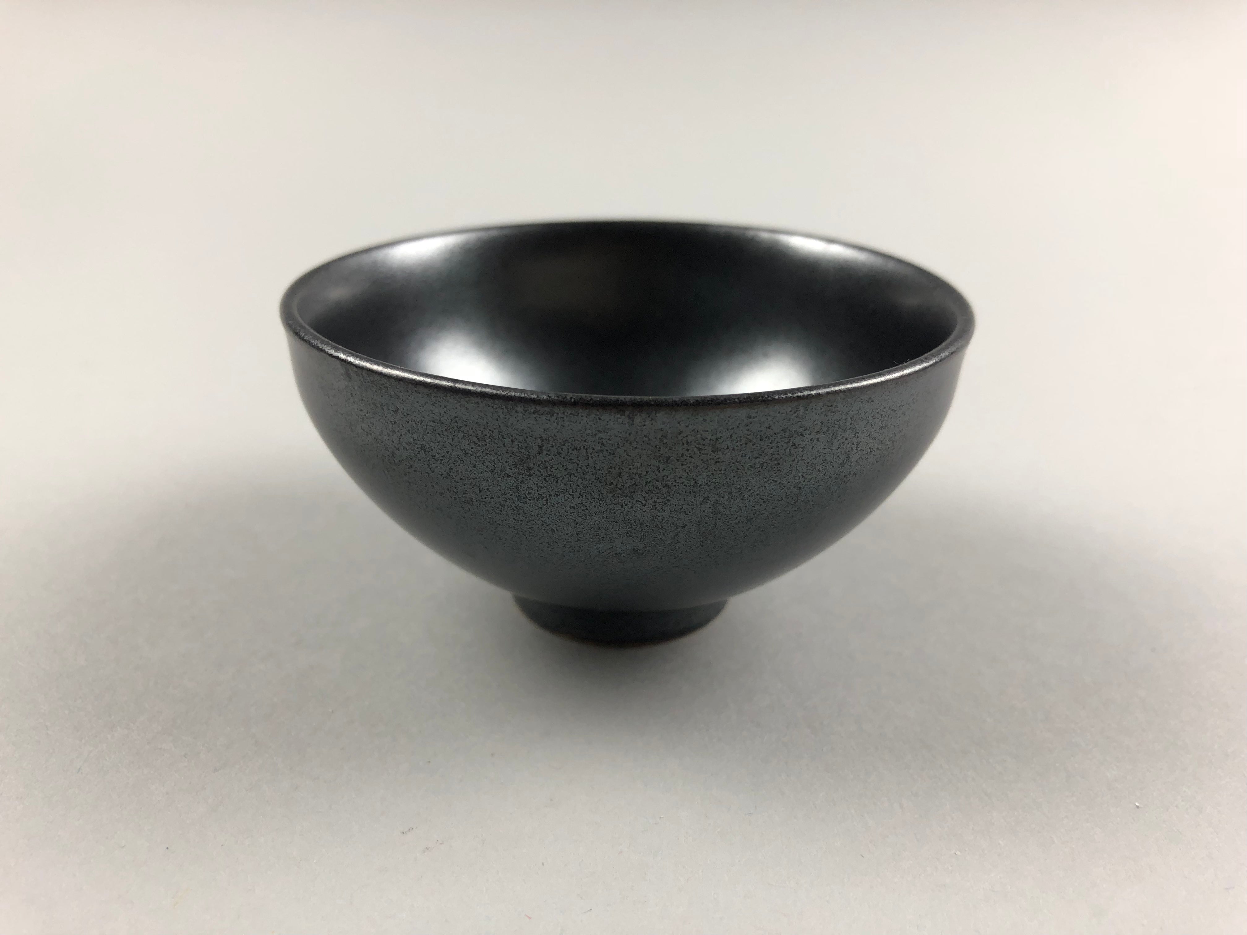 Ibushi-gin: Gunmetal Shiny Black Kobachi Small Bowl Sets