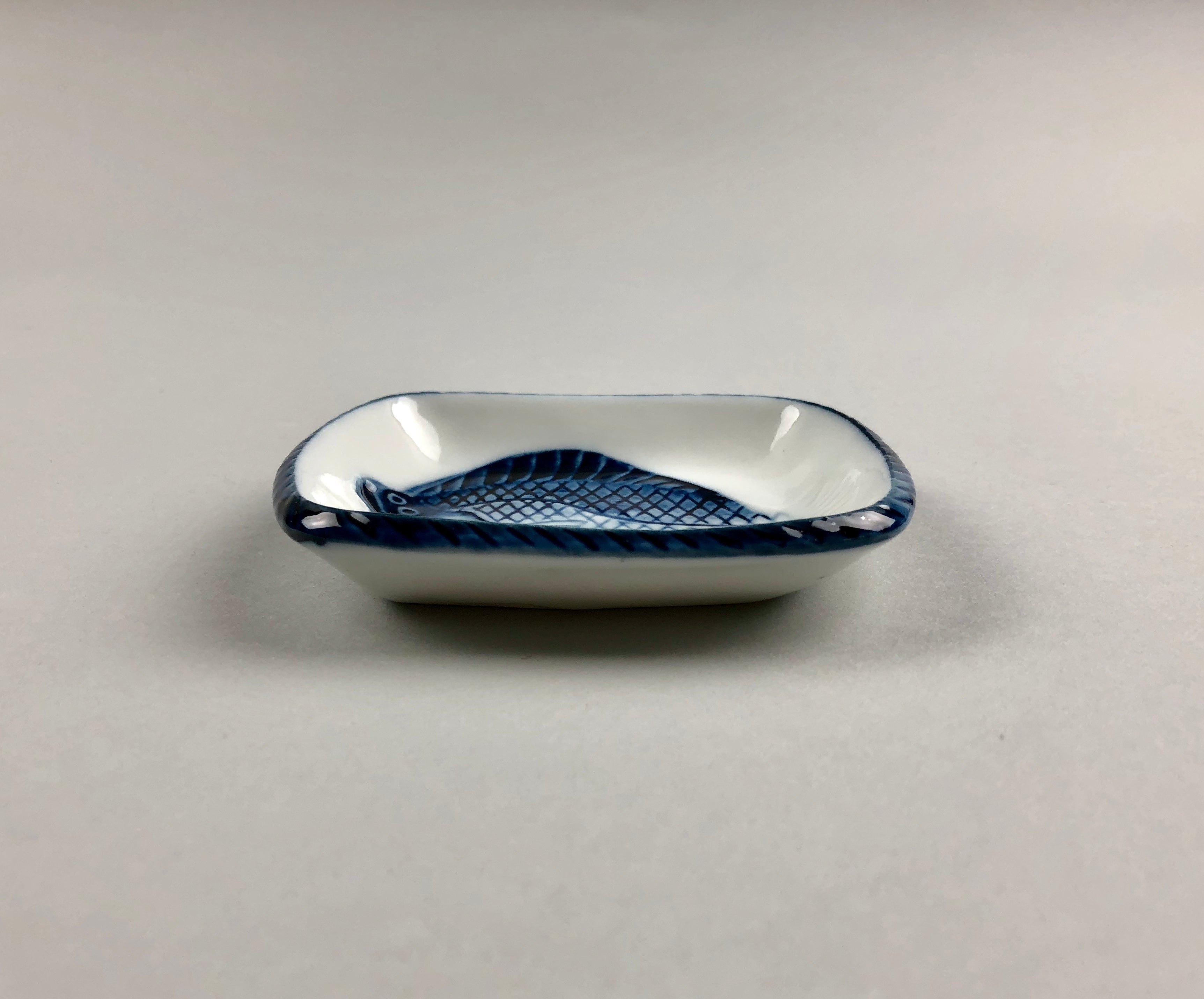Japanese Kozara Small Sauce Plate with Fish Design 3 3/4