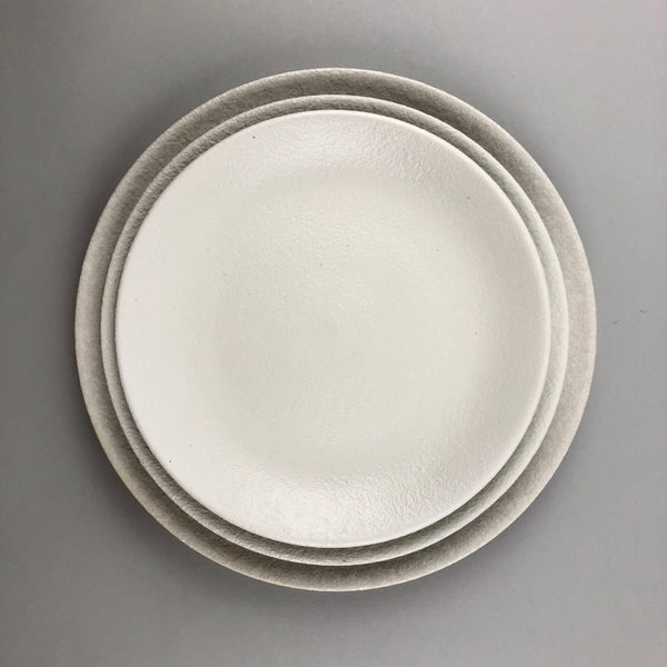 Zen White Round Plate, 8" dia., 9"dia., and 10" dia.