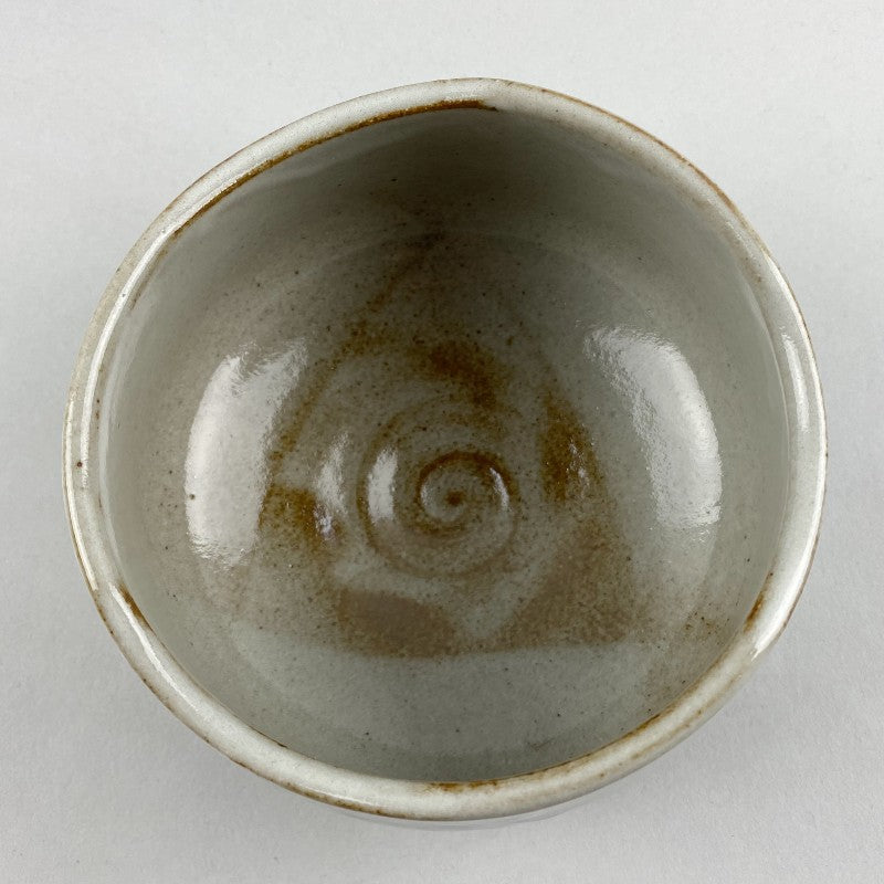 Snowflakes Gray Japanese Matcha Bowl in a gift box Restaurant Supply OSARA New York