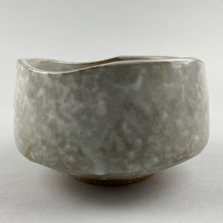 Snowflakes Gray Japanese Matcha Bowl in a gift box Restaurant Supply OSARA New York