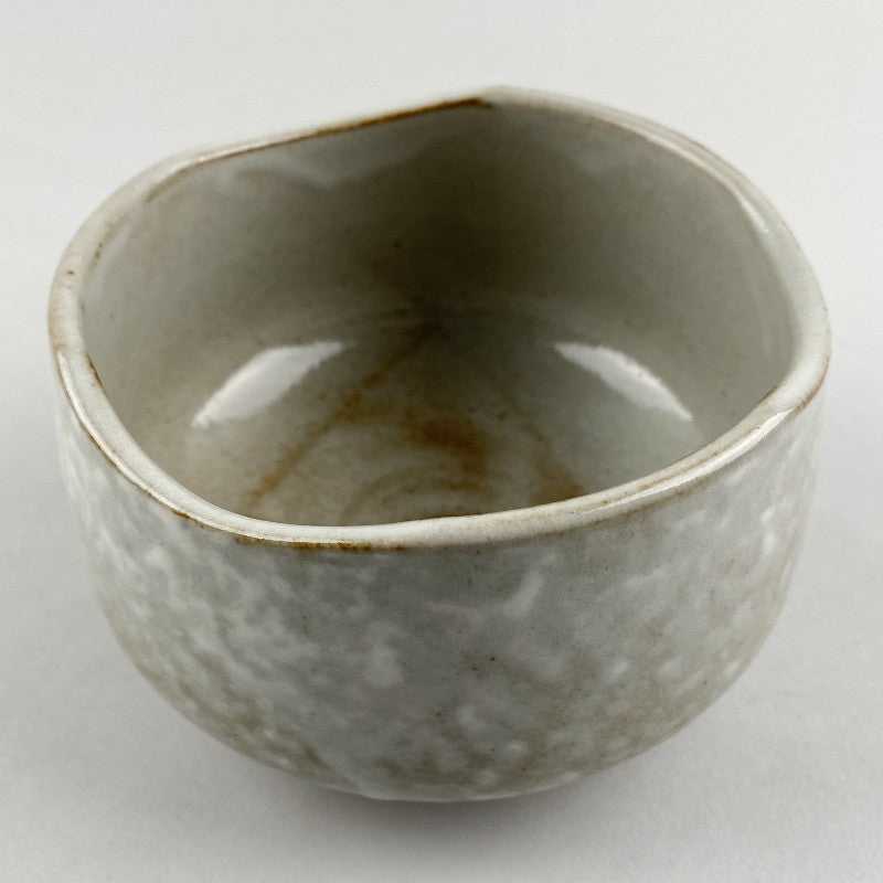 Snowflakes Gray Japanese Matcha Bowl in a gift box Restaurant Supply OSARA New York