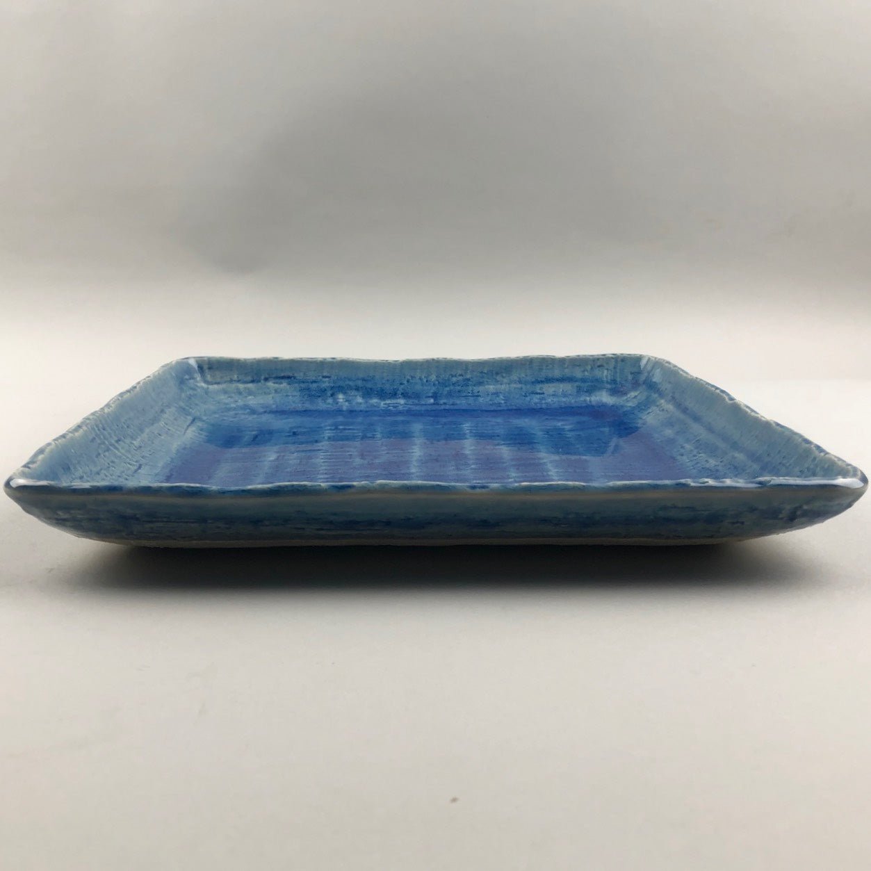 Unique 2024 Blue Square Ceramic Serving Plate