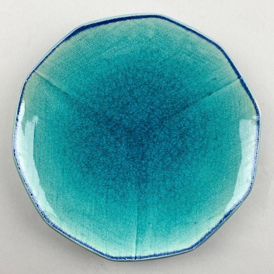 Tsuyatsuya Decagon Japanese Turquoise Plate Restaurant Catering Supply Bowery Discount Sale OSARA New York
