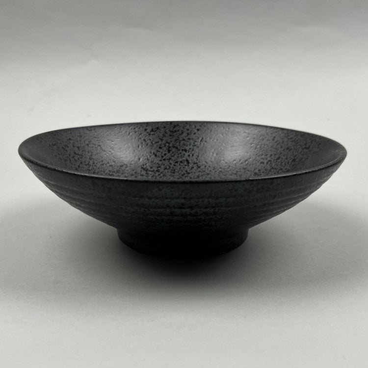 Yogan shallow bowl Yogan large shallow Bowl Ramen noodle soba udon matte black rectangle plate Japanese chefs store Restaurant Supply dinnerware store sale discount Bowery New York