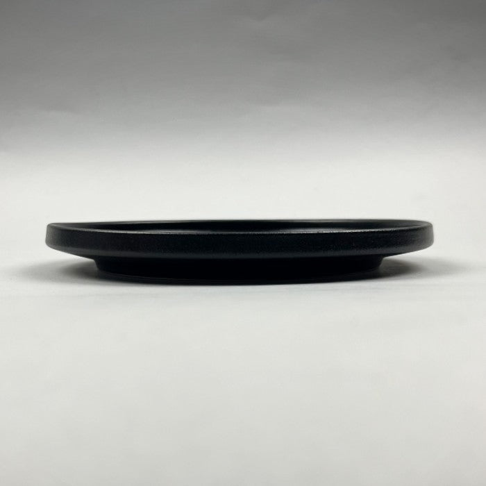 Zen Matte Black Dinner Walled Plates with Upright Standing Rim, Appetizer Plates(6.6"&8.5" dia.) and Dinner Plate(10.5" dia.)