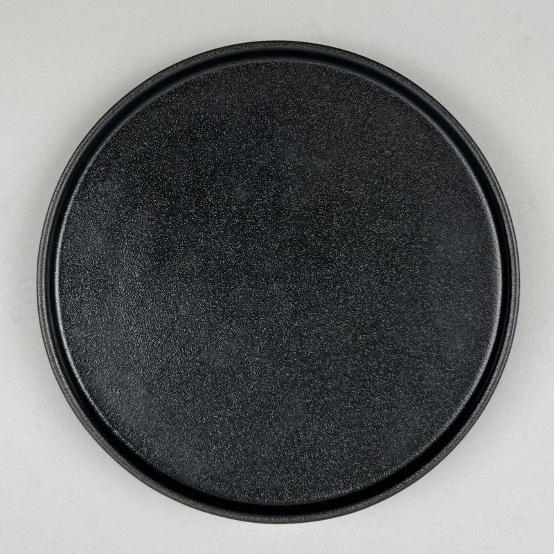 Zen Matte black upright standing rim round dinner plate appetizer plate Chefs store restaurant supply Bowery discount sale New York