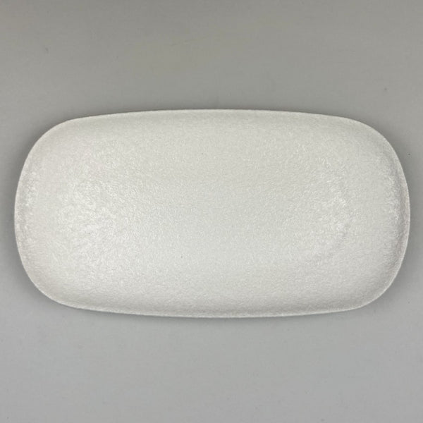 Zen matte washi white rounded 12" rectangle plate sandwich burger plate Japanese chefs store Restaurant Supply dinnerware store sale discount Bowery New York