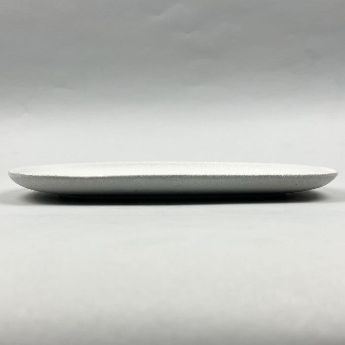 Zen matte washi white rounded 12" rectangle plate sandwich burger plate Japanese chefs store Restaurant Supply dinnerware store sale discount Bowery New York