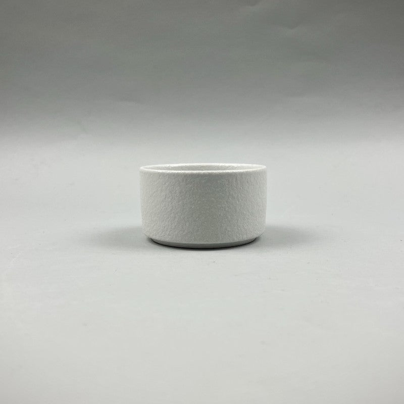 Zen textured matte white stackable cylindrical small bowls appetizer soup dessert chefs store restaurant supply Bowery discount sale New York 